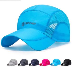Ball Caps Summer Mens Tennis Hat Bicycle Running Baseball Breathable and Quick Drying Boned Buckle Back Womens Climbing Sports Q240403
