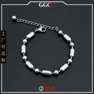 GGCH Stainless Round Bead Titanium Steel Men's Fashionable Accessory Bracelet, New Model