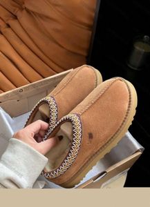 Tasman Terlik Kestane Kürk Slaytlar Koyun Dinini Shearling Tazz Klasik Mules Kadın Erkekler Ultra Mini Platform Önyükleme Slip-On Ayakkabılar Süet Üst Sonbahar Kış Uggsity 5566ess