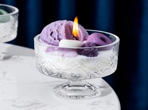 Ljus 2st Sojabön Wax Ice Cream Fragrance Candle Indoor Decorative Wedding Romantic Candlelight7028257