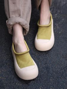 Повседневная обувь Artmu Original 2024 Spring Flats Vulcanized для женщин роскошная подлинная кожаная спина на молнии