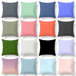 Kudde Pure Color Färgglada omslag Kastfodral för hemstol Sofa Dekoration Square Kuddepcaser