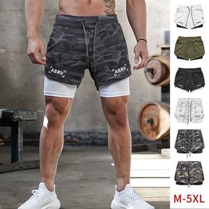 Summer Mens Shorts Youth Semester Two-Piece Sports Capris Multi Pocket Running Training and Fitness Pants