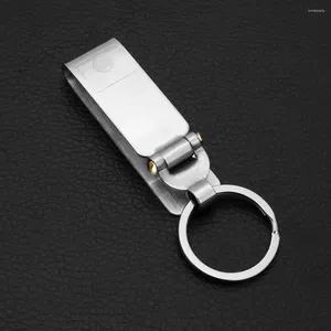 Ganchos 1pc Anti-perdido de aço inoxidável Correia de aço-chave Chaves-chave Chaves destacáveis Chaves para keys KeyChain Men Jewelry