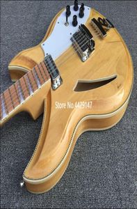 12 strängar 330 381 Maple Glo Natural Semi Hollow Body Electric Guitar Arched Top Sandwich Neck Checkerboard Binding Vintage Tun1198723