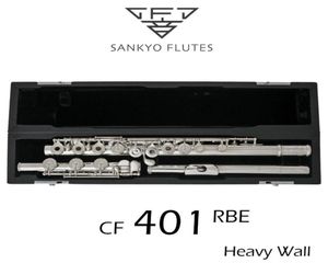 Professioneller Sankyo CF401 Flöte Etude E Key Split Silver Plated Flute C Ton 17 Löcher Open Offset g Copy9083984