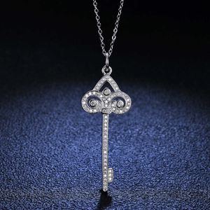 Designer Brand 925 Silver Pendant 1 Claw Mosan Diamond Necklace Womens Fashion TIFFAYS KEY NY COLLABONE