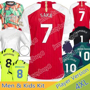 23 24 25 Saka Rice Home Away Dritte Fußball -Trikot -Whiteout Special Kid Kit 2024 Männer