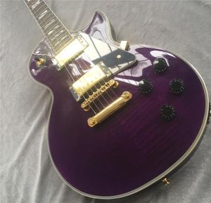 Brinkley Shop Custom Purple Top Electric Guitarolid Mogany Golden Hardware Guitars Guitars Guitar7637884