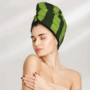 Asciugamano per microfibra ragazze asciugatura da bagno capelli assorbenti di anguria verde background magico dono dognoso tappo per turbante wravo