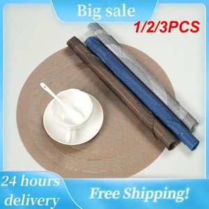 Table Mats 1/2/3PCS Meal Mat Pvc Ins Wind Dining Heat Insulation El Restaurant Water Resistance Kitchen Supplies Plate Round