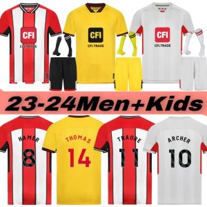 23 24 Sheffield Home Soccer Maglie promozione Sander Berge United John Egan Rhian Brewster Anel Ahmedhodzic Oliver 2023 2024 Kit Kit Kit