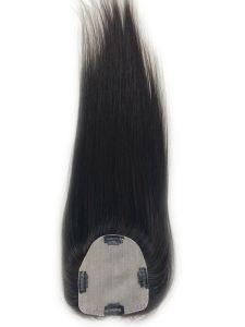 Toppers injeção de pele de pele de cabelo virgem capilar para mulheres 13 cm*15 cm de cor natural tingível para perda de cabelo