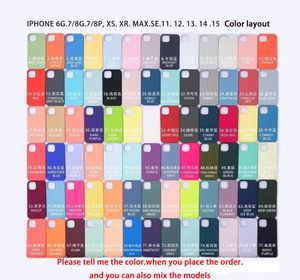 Casos de telefone celular de silicone para iPhone 15 14 13 12 11 x xr tampa traseira com pacote de varejo