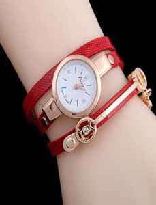 Luxury Quartz watches with Infinity band Casual wristwatch for Girls Women leather strap infinity plaid pattern Women accessori8156122