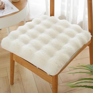 Pillow Faux Fur Pleush Sofá espessado doméstico Cadeira quadrada pequena para o chão da janela da borboleta