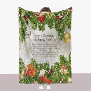 Tapestries Christmas Trees Flannel Blanket Towel Year Tapestry Comfortable Warm Winter Rug House Room Decoration Festival Cute Things