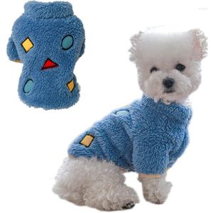 Hundkläder geometri fleece hoodies täcka kläder vinter pullover husdjur tröja jacka för små hundar dachshund Yorkie överrock bichon l