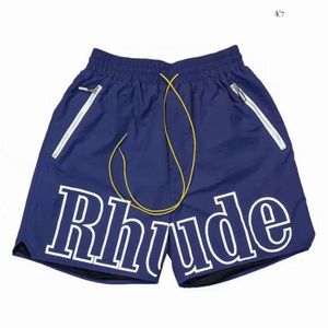 Shorts Mens Rhude Designer Short Men Summer Quick Drying Breathable Mesh Drawstring Beachwear Loose Sports Shorts For Men 666