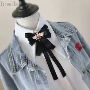 Шея галстуки ручной работы новая винтажная лента женщины Big Bowtie Bee Boyknot British Bob Tie