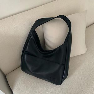 Bolsas ao ar livre Mulheres Vintage Hobo Bag Casual Couro PU ombro de grande capacidade Axila axilina macia Datação diária