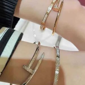 Carts bracelet Kaga Classic Nail Bracelet with Rose Gold and Diamonds High Edition One to Pair Goddess Instagram Fashion0V7K