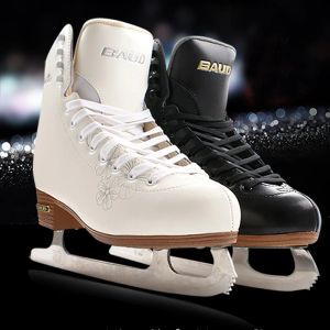 Sapatos Inverno Adulto Couro genuíno profissional térmico quente engrossar gelo Figura Patins com lâmina de gelo impermeável confortável