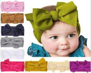 Baby flickor stora båge kors pannband barn hår bågar elastiska huvudbonader huvudbonad hårband headwrap turban knut barn hår accessor6521397