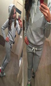 2021 Frauen Sportanzug Hoodies Sweatshirt Pant Running Sport Track Anzug 2 Stück Jogging Sets Sur Femme Clothing6203565