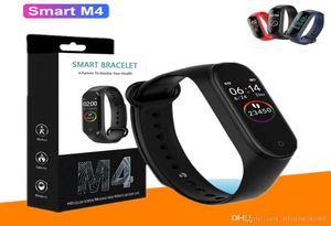 M4 Smart Band Fitness Tracker Watch Bracciale Bracciale Heart Watch Smart 096 pollici SmartBand Monitor Wristband IP67 WaterP8322946