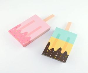 100PcsLot Candy Boxes Ice Cream Shape Gift Boxes Gymboree Popsicle Party Favors Holders 2 Colors Pink Blue7347190