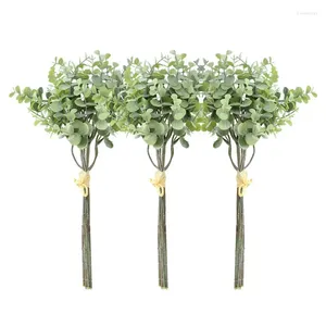 Decorative Flowers Simulated Holding Eucalyptus Money Leaves Bunches Home Decorations Green Plants Arrangements