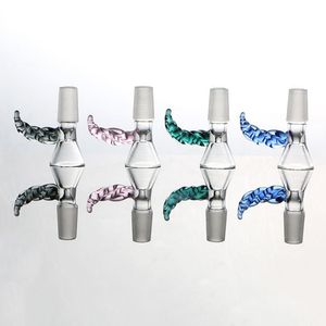 Ochsen Horn 14 mm männliche Glasschüssel für Bongs Shisa Trichter Tabakschalen Rohr 2mm dicke Objekttrauch farbenfrohe Kopfhändler