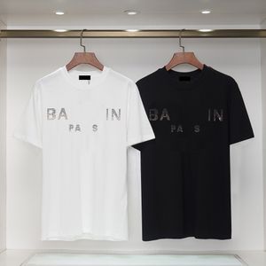 Men's designer fashion T-shirt black and white short sleeve luxury letter graphic T-shirt