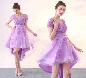 SCOOP NECK LACE APPLIKES HOMECOMING Dresses 2018 High Low Party Dresses New Prom Bowns Fast 7287719