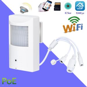 Câmeras 5mp Poe Wi -Fi Câmera de áudio 940nm Invisível Pir Night Vision HD Mini Indoor LED IR Segurança CCTV Câmera de vídeo Xmey ICSEE