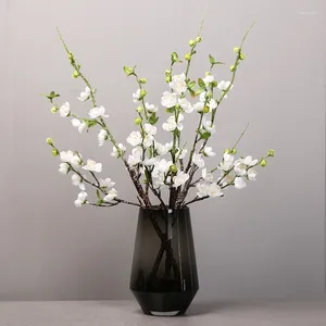 Dekorative Blumen künstliche Seidenblume Pflaume Kirschblüte Home Wohnzimmer Dekor gefälschte Hochzeitsfeier Garten DIY arrangieren Requisiten Accessoires