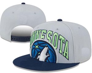 Minnesota''timberwolves''Ball Caps 2023-24ユニセックスファッションコットンチャンピオンファイナルファイナルベースボールキャップスナップバックメンズサンハット刺繍夏 '' ''キャップa