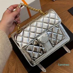 Designer clássico feminino mochila Tote diamante Letta de rede dupla bolsa acolchoada bolsa vintage Corrente de couro vintage Multi Pochette