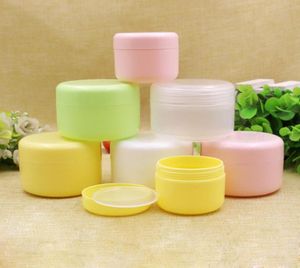 50PCS Refillable Bottles Travel Face Cream Lotion Cosmetic Container Plastic Empty Makeup Jar Pot 5 Colors 102050100g T2008195601618