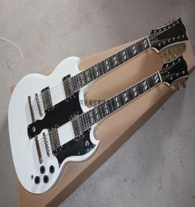 Whole New Arrival 6 12 corde a doppio collo personalizzato chitarra SG 1275 Electric Guitar77749593 White Electric