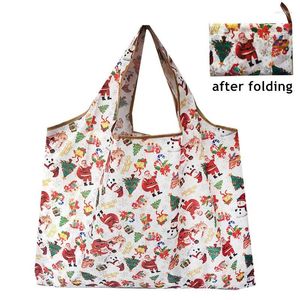 Aufbewahrungstaschen Große faltbare Einkaufstasche Nylon Eco wiederverwendbares Cartoon One Schulterhandtasche Waschbarer Reise -Lebensmittelbekleidung Tasche