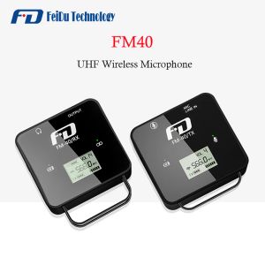 Microphones FEIDU FM40 Microphone UHF Wireless Transmitter Receiver Kit Lapel Lav Microfone Mic for Smartphone DSLR Camera VS SOKANI TINY