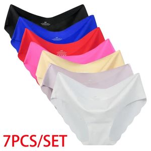 7pcsSet S2XL Women Semless Ultrathin trosor Kvinnliga underbyxor Sexig komfort Girls Briefs Underwear Pantys 240407