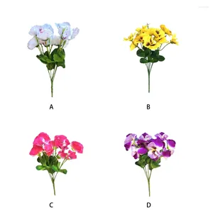 Dekorativa blommor 3pack mycket långvarig hållbarhet Konstgjord blommor arrangemang för inomhus eller utomhus falsk lila
