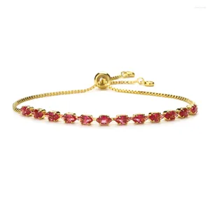 Link braccialetti Bracciale femminile placcato con oro 18K colorato zircone cristallo zitto e occhio di gioielli alla moda e alla moda regalo