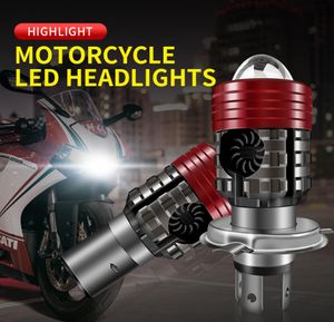 Motosiklet Farlar H4 BA20D Vurgu LED FOG FOGLAR Highlow Işın Motosiklet 2 Renk Lazer Projektör Lens Far 12v24v5956865