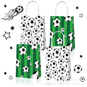 Present Wrap Soccer Party Favors Bag Football Theme Candy Påsar med Twist Ties Packaging Kids Birthday Decor