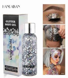 Handaiyan ögon glitter nagel hår kropp ansikte glitter gel konst blixt hjärta lösa paljetter grädde festival glitter dekoration party festiv4402739