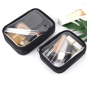 Cosmetic Bags Waterproof Transparent PVC Bag Women Make Up Case Travel Zipper Makeup Beauty Wash Organizer Toiletry Storage Kit